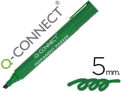 Rotulador Q-Connect tinta verde punta biselada